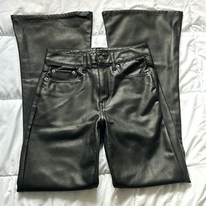 American Eagle leather flared pants